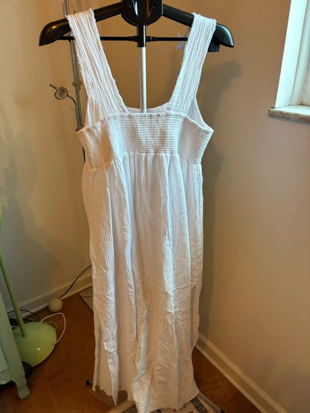 NATURAL LIFE Tricia White Cotton Gauze Maxi Dress - M Medium - Picture 6 of 7